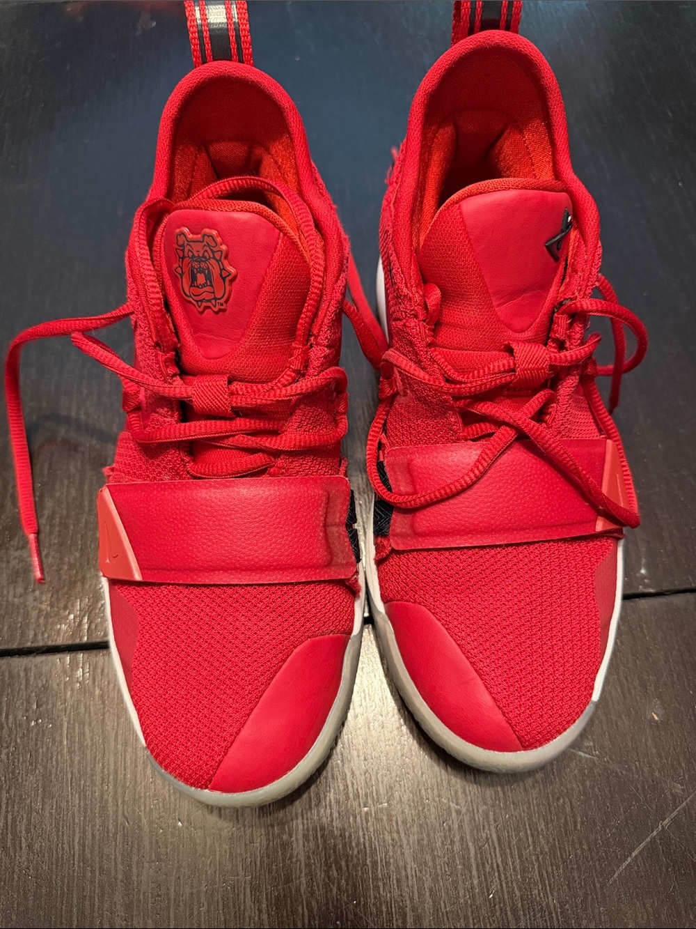Nike Kids Red Strap & Lace Sneakers